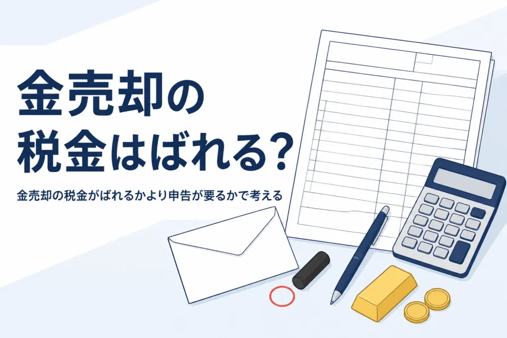 金売却の税金が税務署にばれるかを考えるイメージ