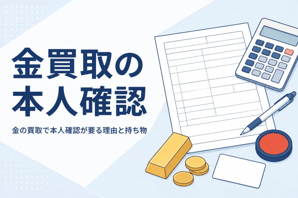 金の買取で本人確認が求められる理由を表したイメージ