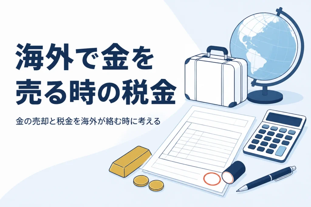 海外で金を売却した時の税金を考えるイメージ