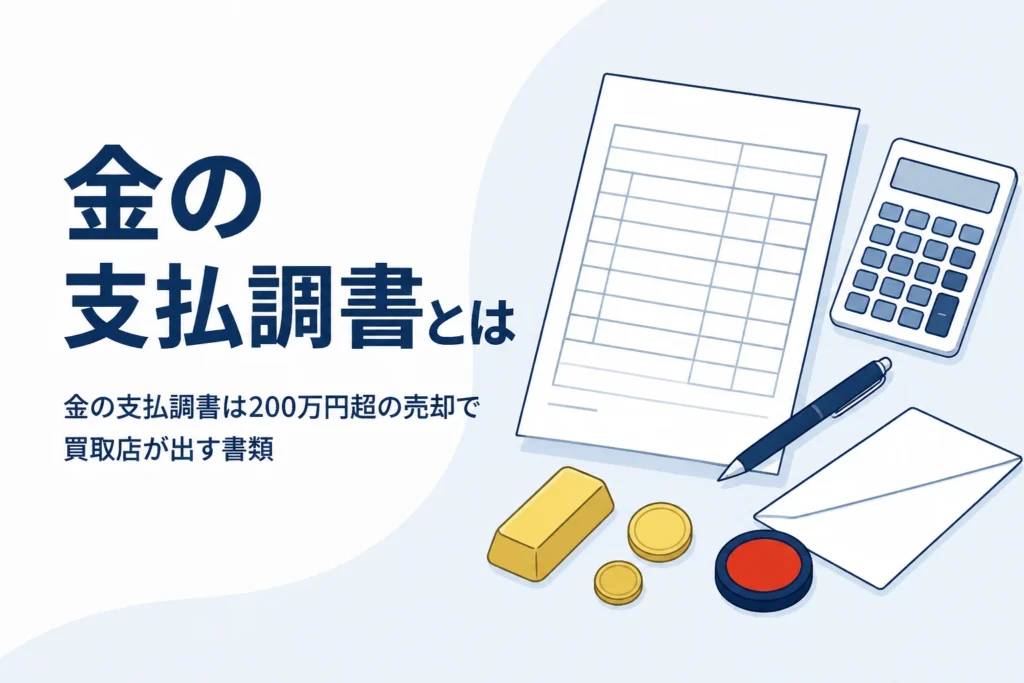 金の支払調書の仕組みを表したイメージ