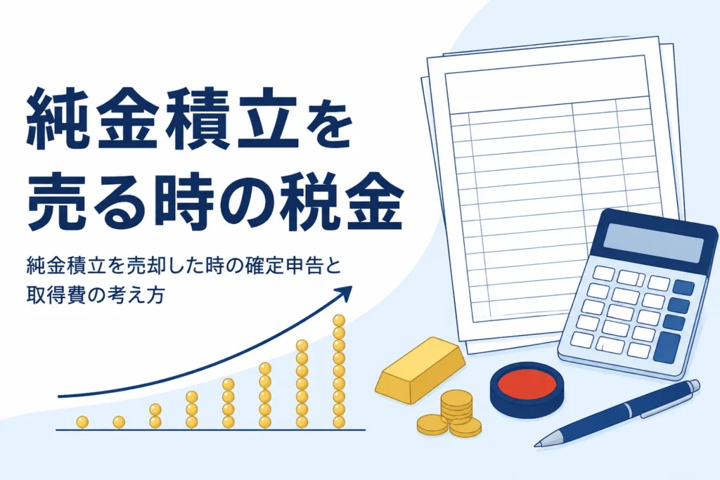 純金積立を売却した時の確定申告を説明する記事のアイキャッチ