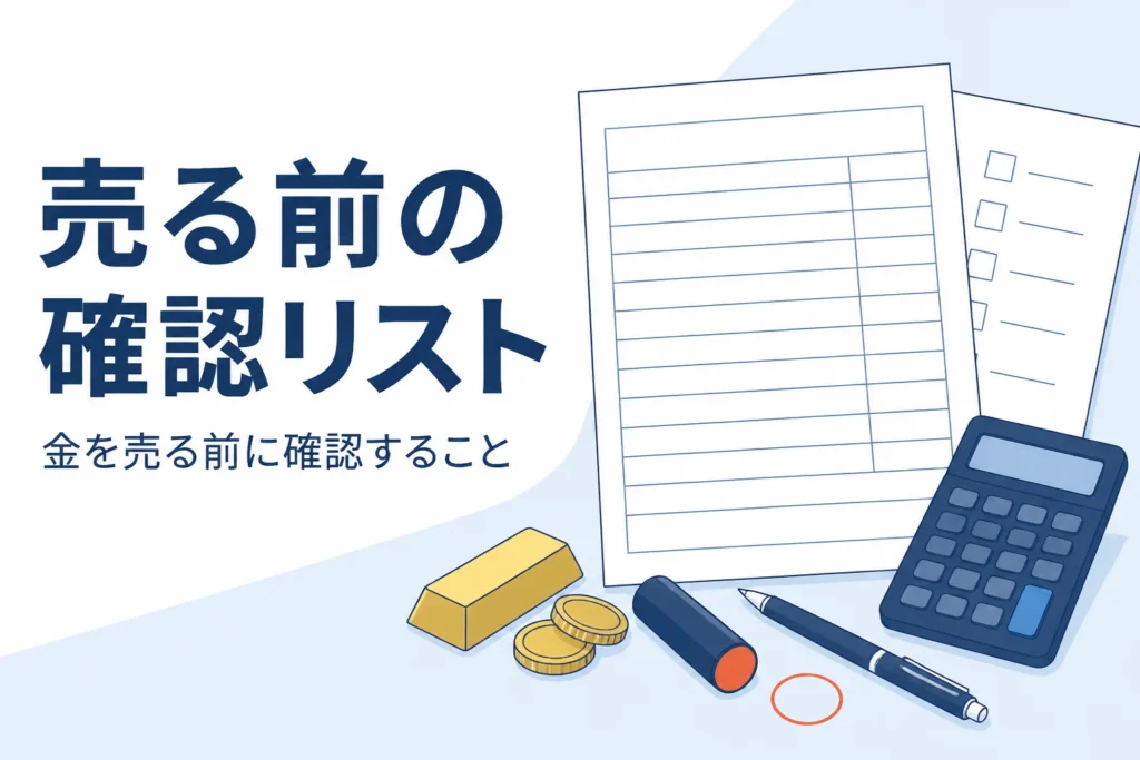 金を売る前に確認することを説明する記事のアイキャッチ